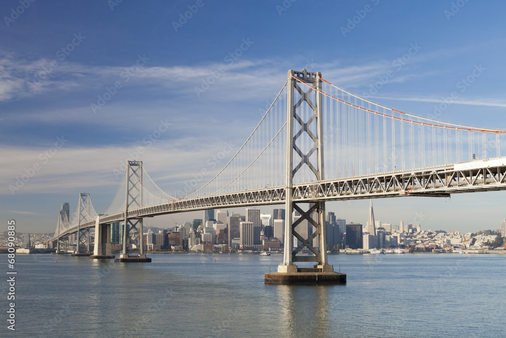 San Francisco and Bay bridge