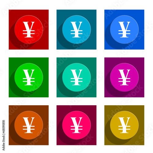 Free Download yen flat icon vector set - GFXLoad