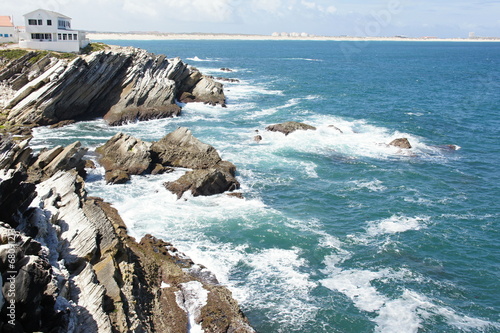 Atlantic ocean near Baleal,Portugal photo