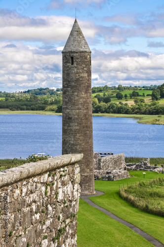 Round tower of Devenish Island Monastic Site, Northern Ireland