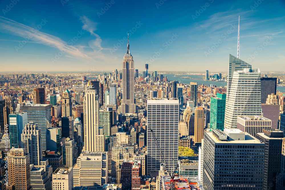 Fototapeta premium Widok z lotu ptaka Manhattan