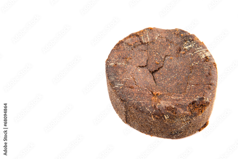 Palm sap sugar on a white background Palm sap sugar on a white background