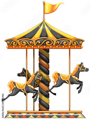 A merry-go-round ride