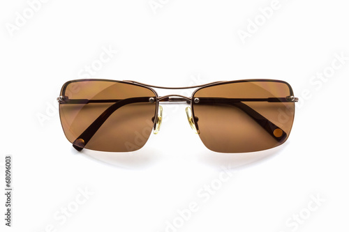 Stylish brown sunglasses.
