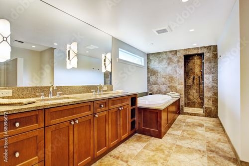 Bathroom interior in luxury house
