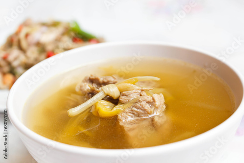Lily flower and sparerib soup.