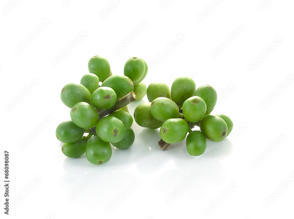 green coffee beans isolated on white background green coffee beans isolated on white background