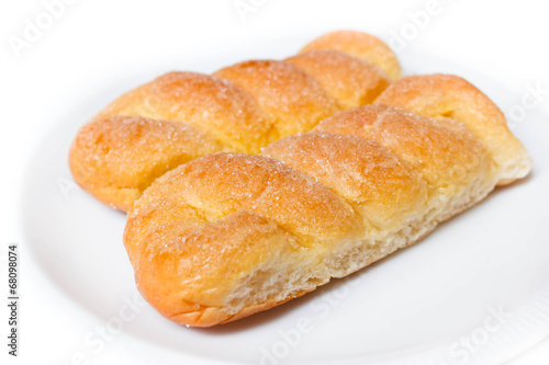 Sweet buns with butter and sugar. © tachjang