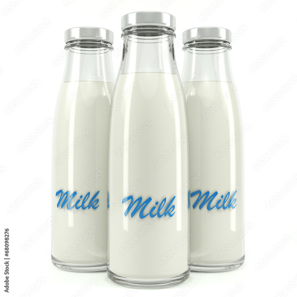 Milk bottles isolated Milk bottles isolated