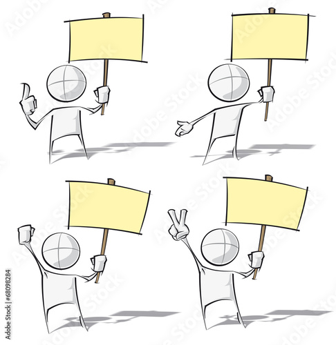 Simple People - Holding a Placard
