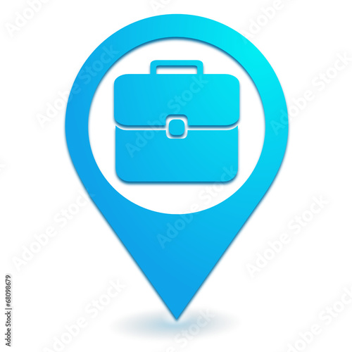 bagage sur symbole localisation bleu