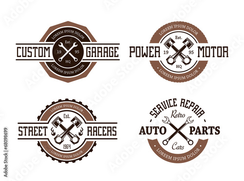 Retro Styled Auto Emblems