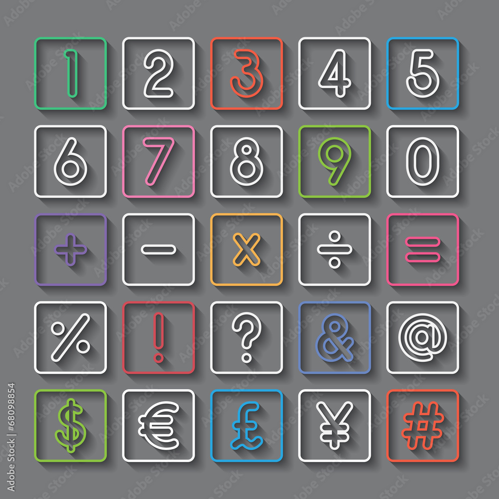 number and symbol number and symbol