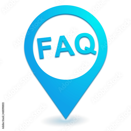 foire aux questions sur symbole localisation bleu