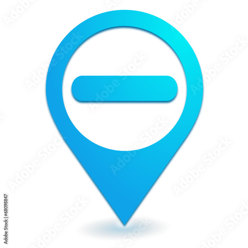 moins sur symbole localisation bleu