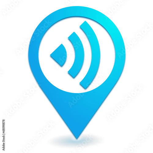 réseau sur symbole localisation bleu