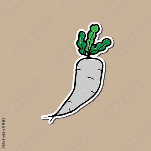 Chinese radish sticker drawing cartoon