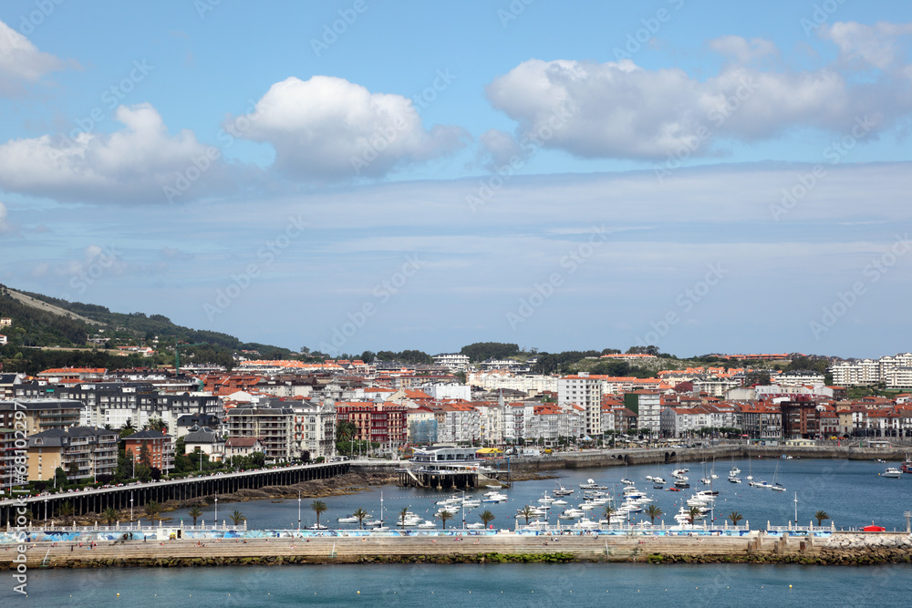 Obraz premium View over the Town Castro Urdiales. Cantabria, Spain