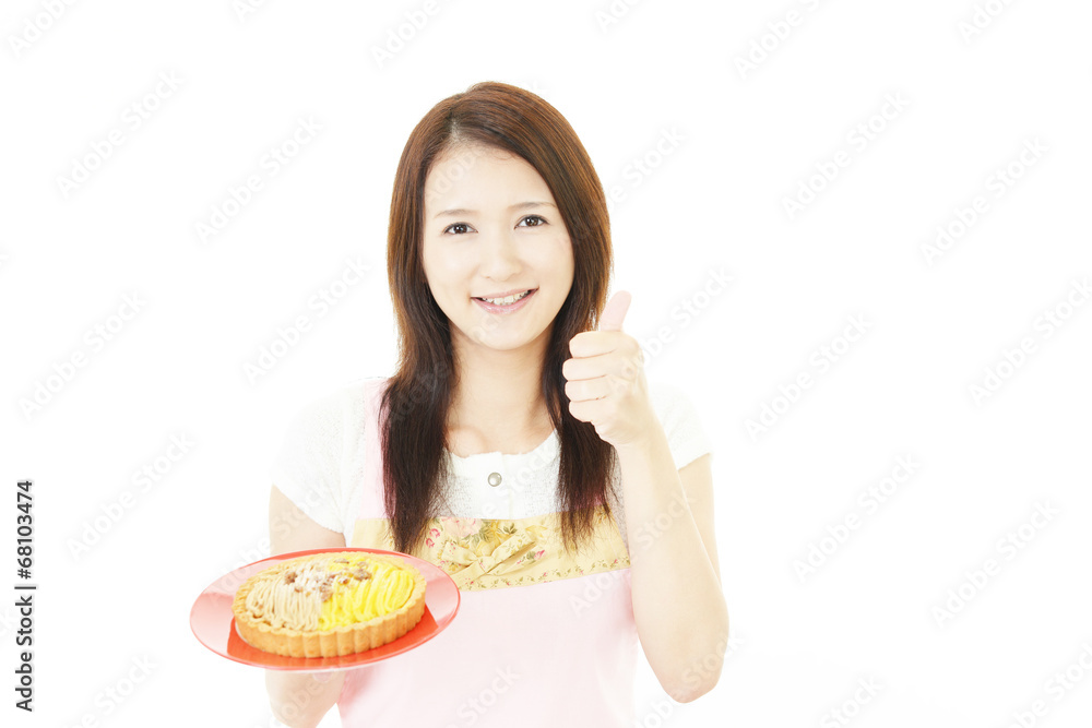 料理を楽しむ主婦 料理を楽しむ主婦