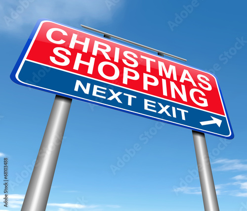 Christmas shopping concept.