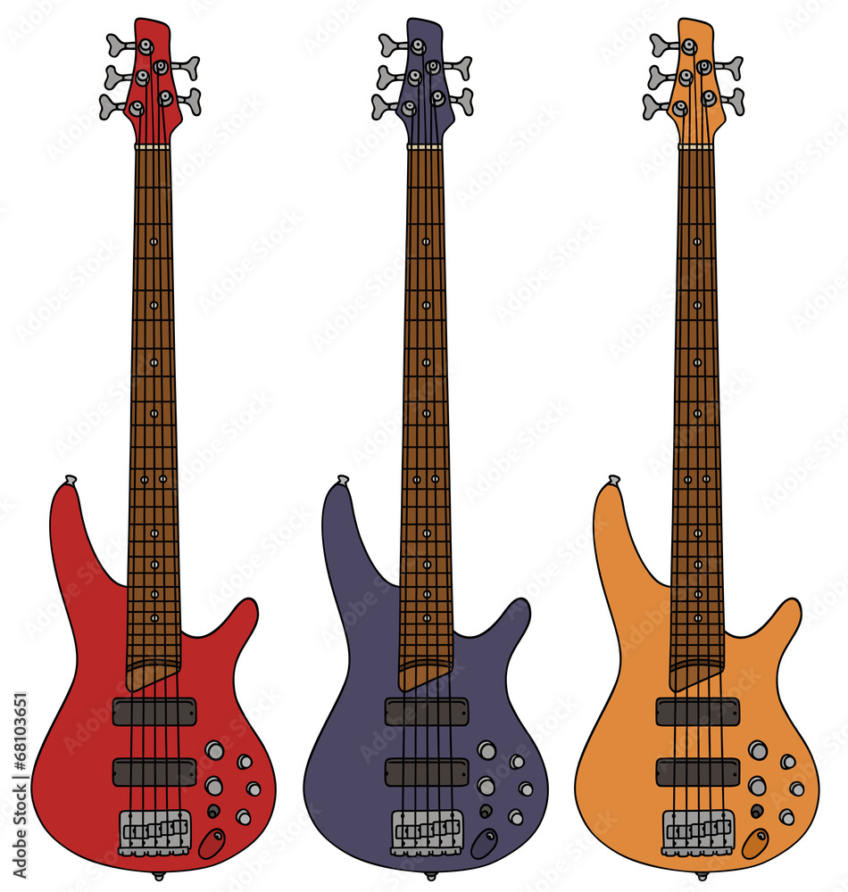 Naklejka premium bass guitars
