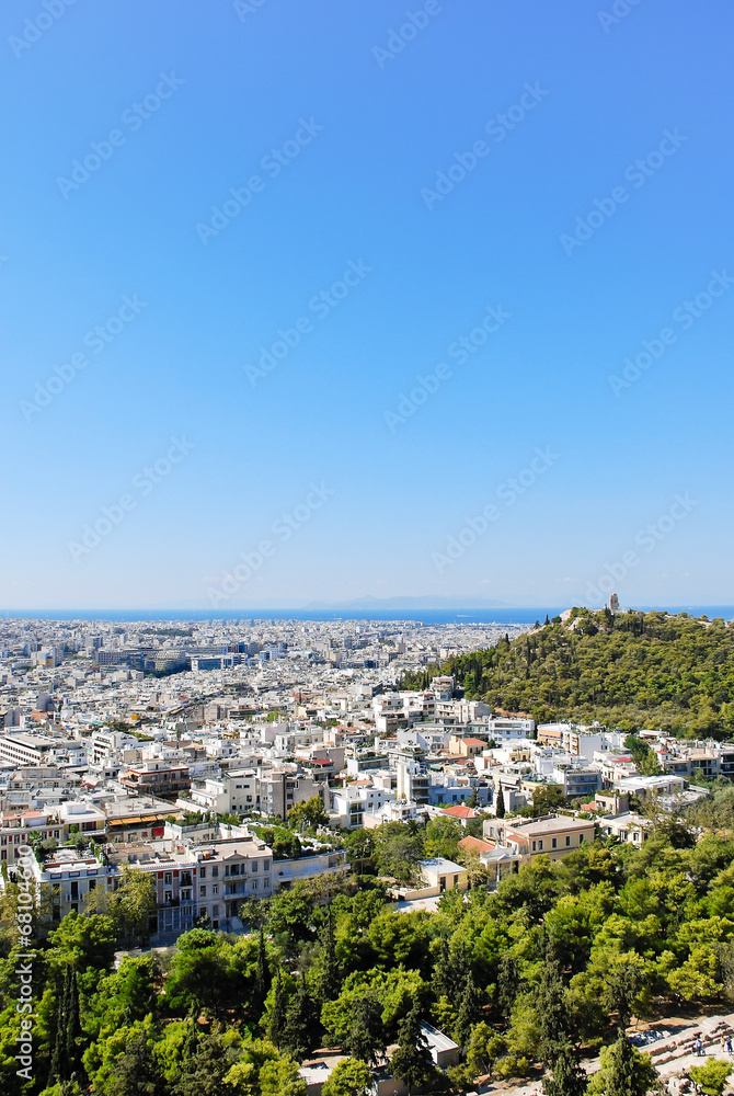 view of Athens city from Acropolis,