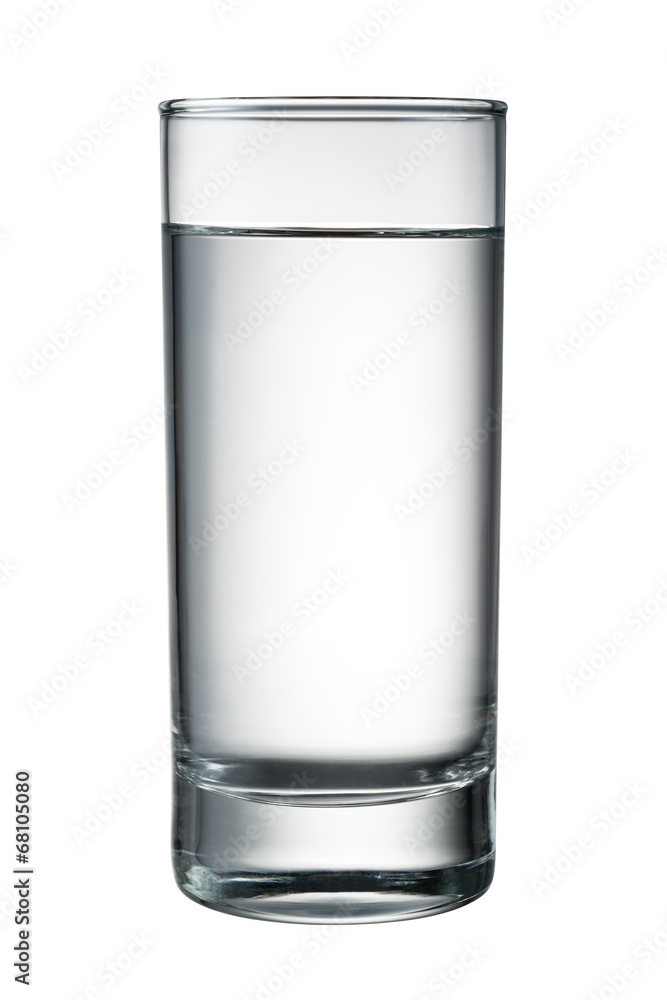 Water glass isolated on white. With clipping path Water glass isolated on white. With clipping path
