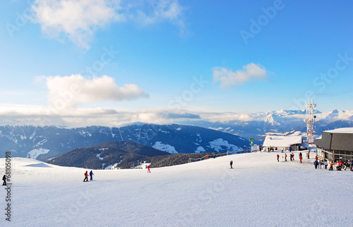 skisport in Val Gardena, Dolomites, Italy