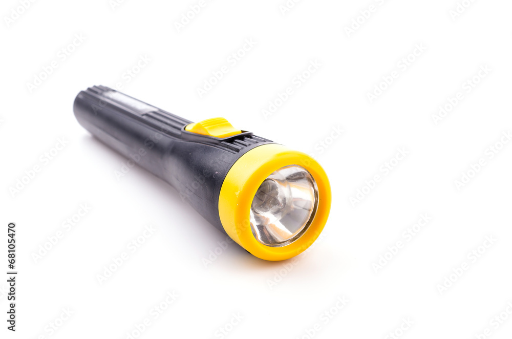 Flashlight isolated white background Flashlight isolated white background