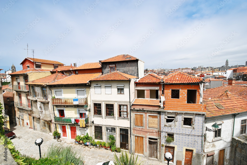 view of small street in Porto city view of small street in Porto city