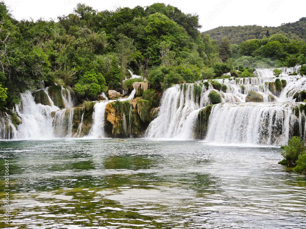 Fototapeta premium waterfall in Kornati region, Dalmatia,