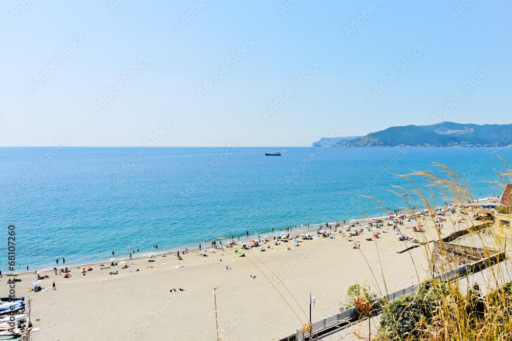 Fototapeta premium sand beach on Ligurian sea
