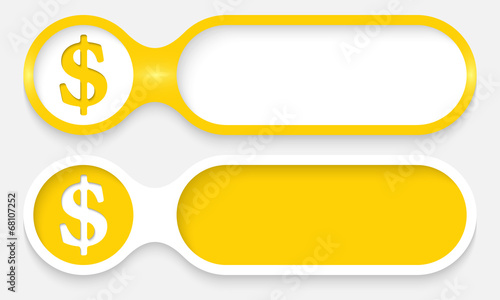two buttons for entering text with dollar symbol