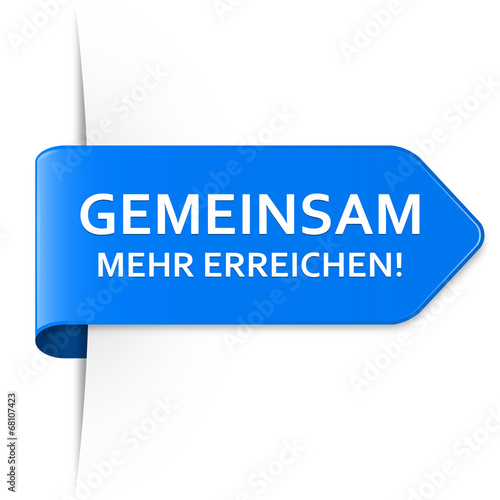 Langer blauer Sticker Pfeil – Gemeinsam mehr erreichen!