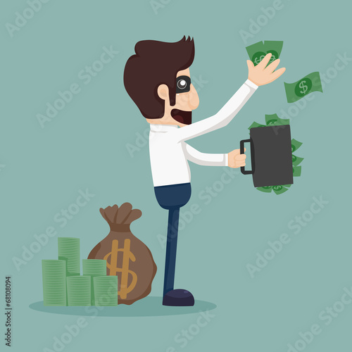 Businessman corruption concept