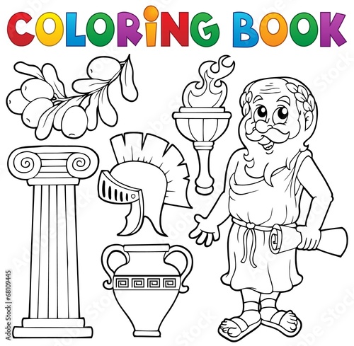 Coloring book Greek theme 1