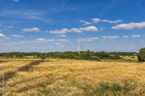 Wind turbines in Suwalki. Poland