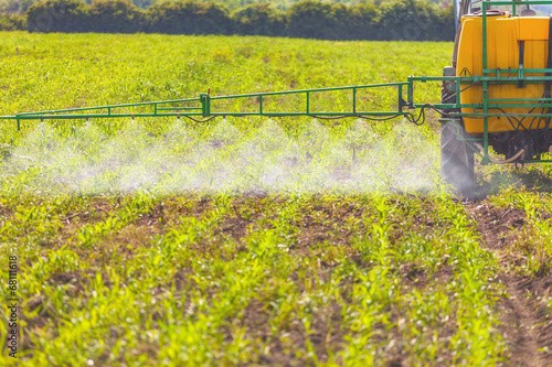 Fotografi Spreading herbicide