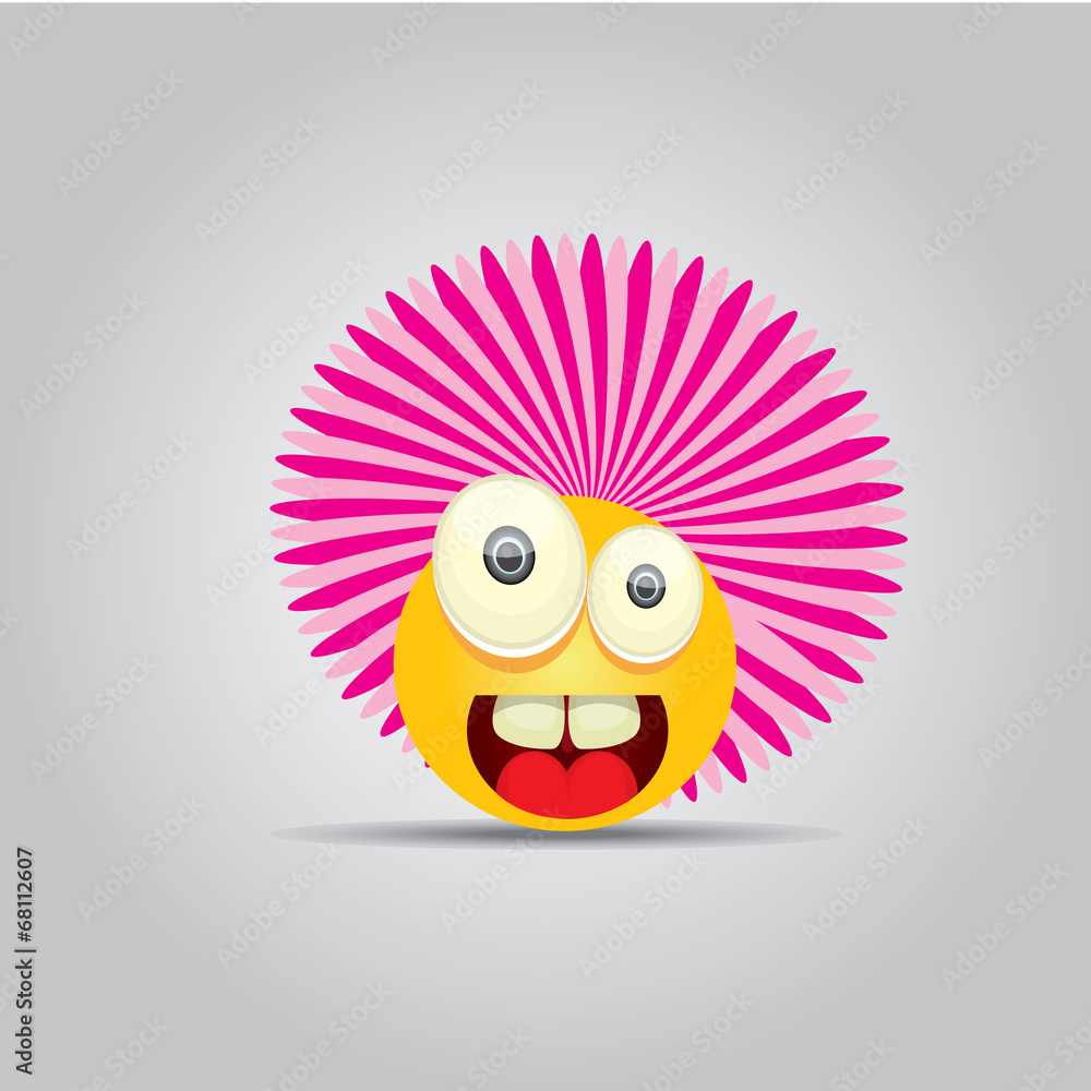 Vector Cartoon cute smiling monster Vector Cartoon cute smiling monster