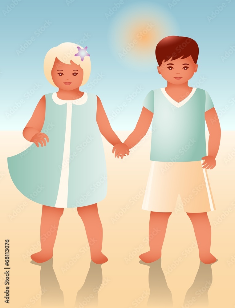 Girl and boy gradient Girl and boy gradient