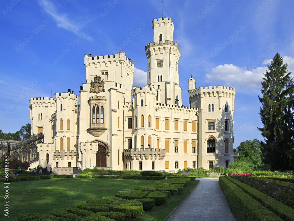 Beautiful Hluboka Castle in Czech Republic.