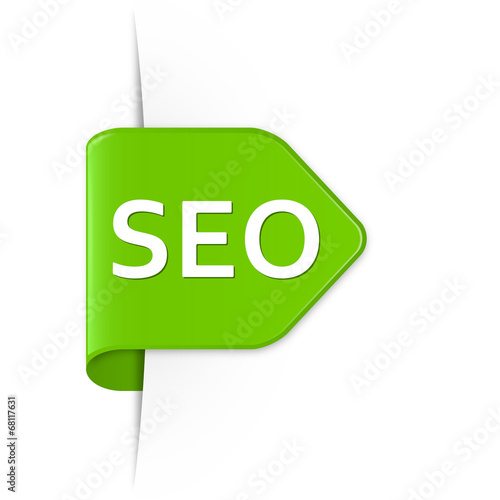 SEO - Hellgrüner Sticker Pfeil mit Schatten