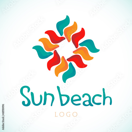 Sun Beach logo vector