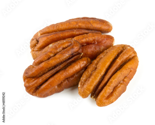 pecan nuts over white