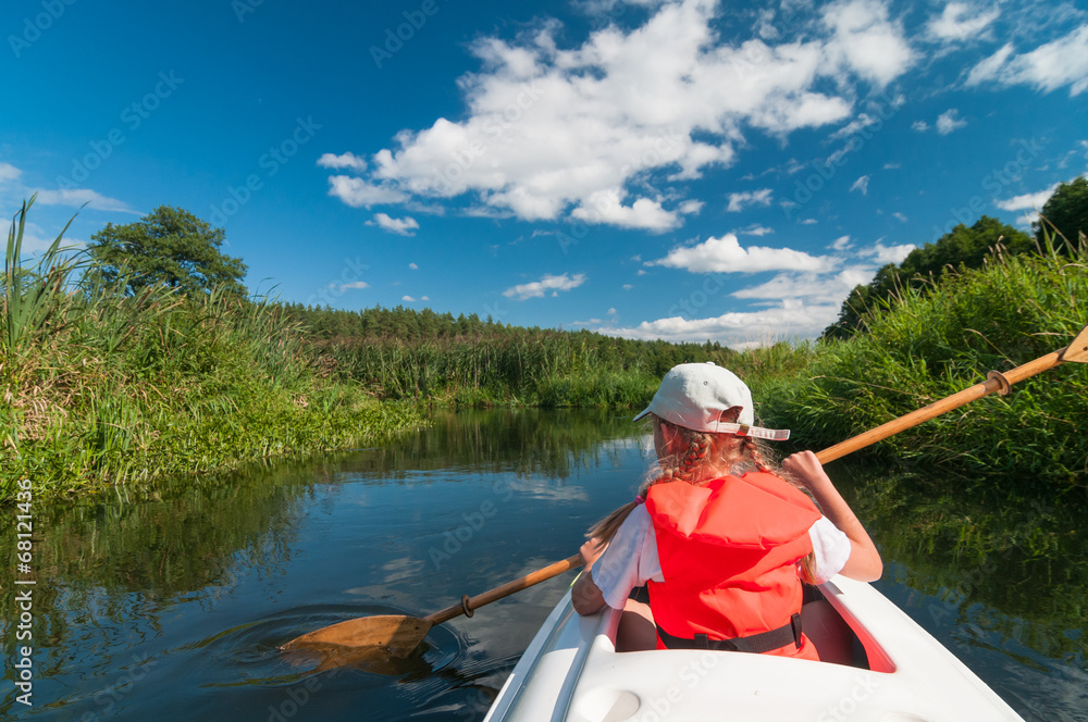 Kayaking on the river Rospuda