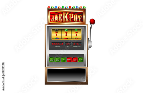 slot machine 777 jackpot vector illustration