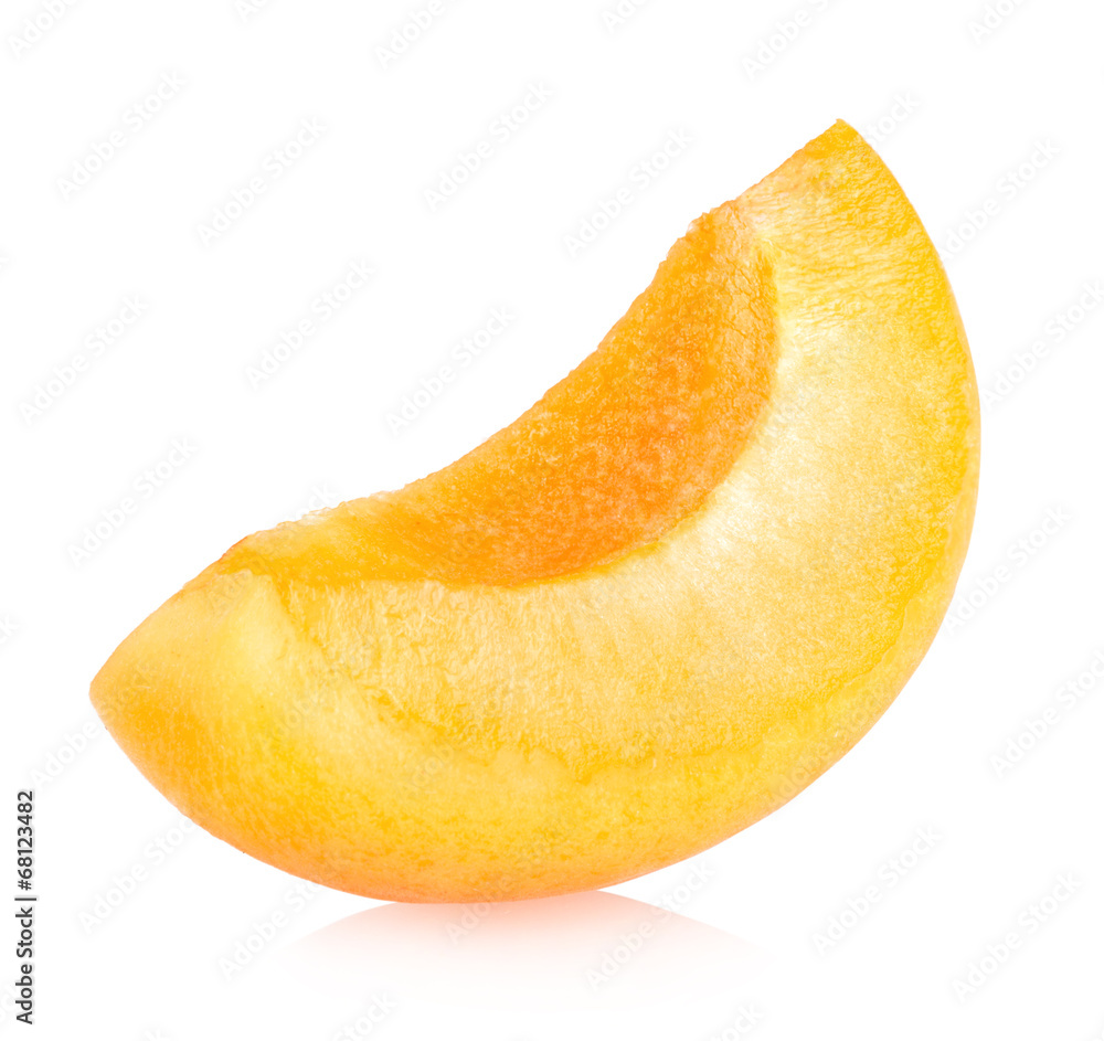 apricot slice isolated on white background. apricot slice isolated on white background.