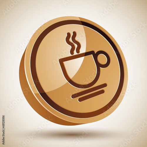 Coffee cup icon.