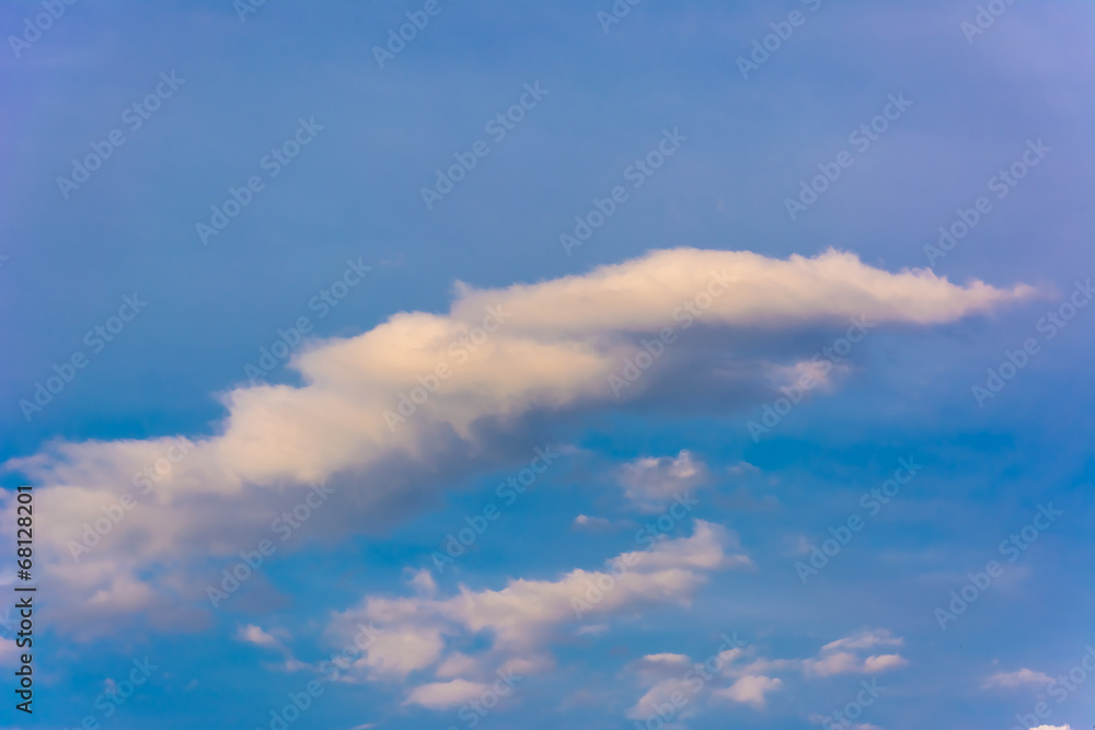 Beautiful clouds on the blue sky background