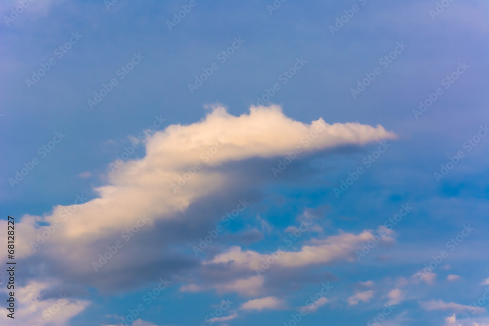 Beautiful clouds on the blue sky background